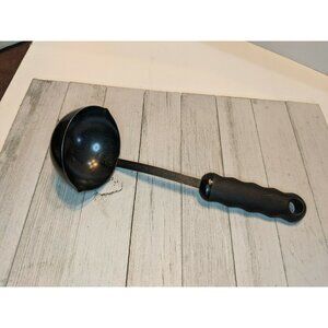 Vintage Farberware Ladle Black Enamel Coated 10"
